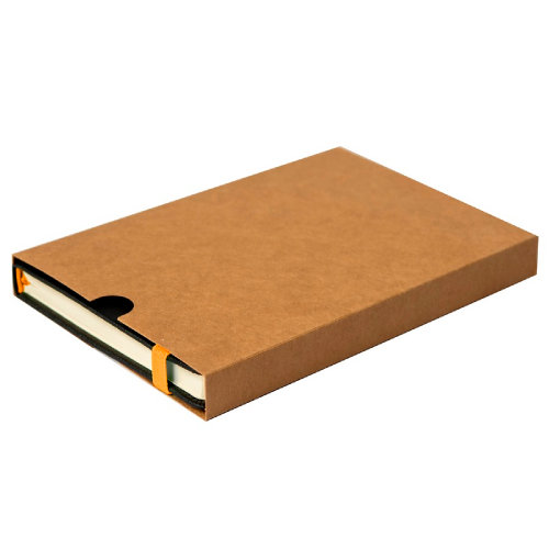 Ежедневник недатированный Ray, формат А5, в клетку (черный, оранжевый)