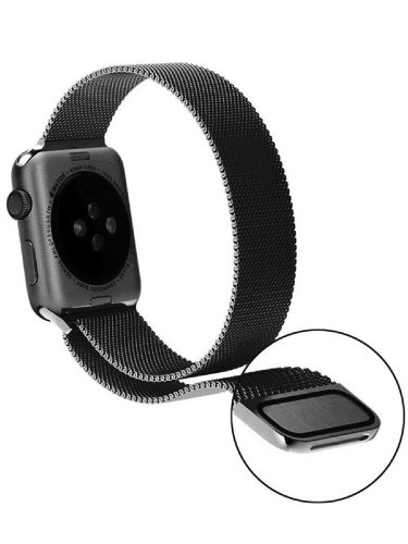 Металлический ремешок для часов Apple Watch 42-44mm Series 1-7, SE Миланская петля Milanese loop