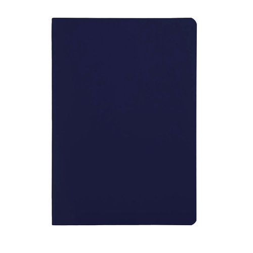 Ежедневник недатированный Tony, А5, темно-синий, кремовый блок в линейку (тёмно-синий)