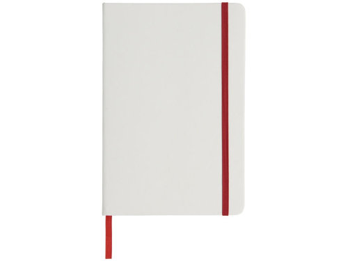 Блокнот Spectrum A5 с белой бумагой и цветной закладкой, белый/красный