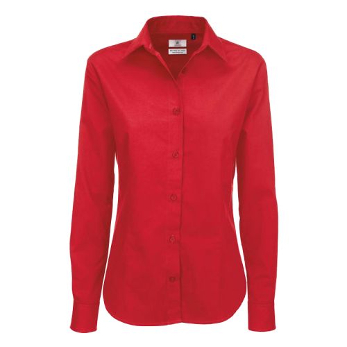 Рубашка женская с длинным рукавом Sharp LSL/women, темно-красный