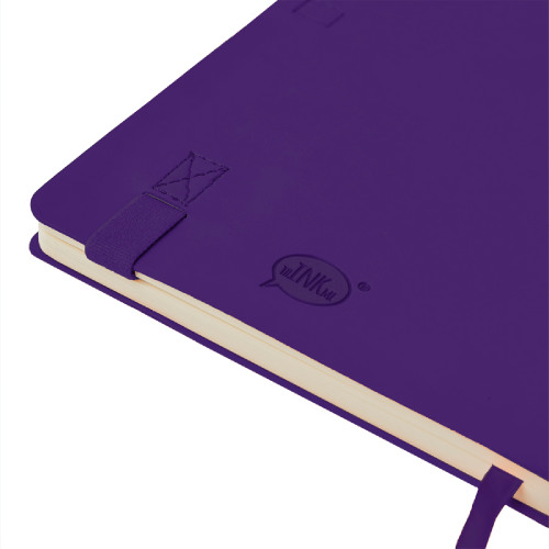 Бизнес-блокнот GRACY на резинке, формат А5, в линейку (фиолетовый)