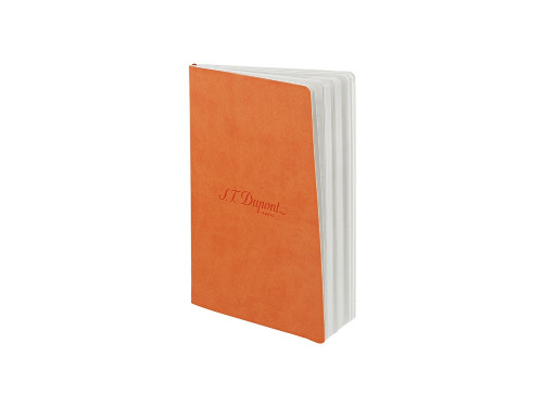 Блокнот Notebook, оранжевая искусcтвенная кожа с логотипом Dupont, формат А5, бумага: линованная