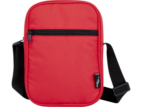 Byron сумка через плечо из переработанных материалов по стандарту GRS объемом 2 л - Красный