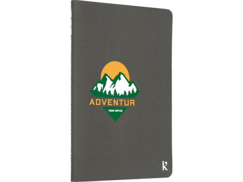 Карманная записная книжка-блокнот с мягкой обложкой Karst формата A6, листы без линования, slate gr