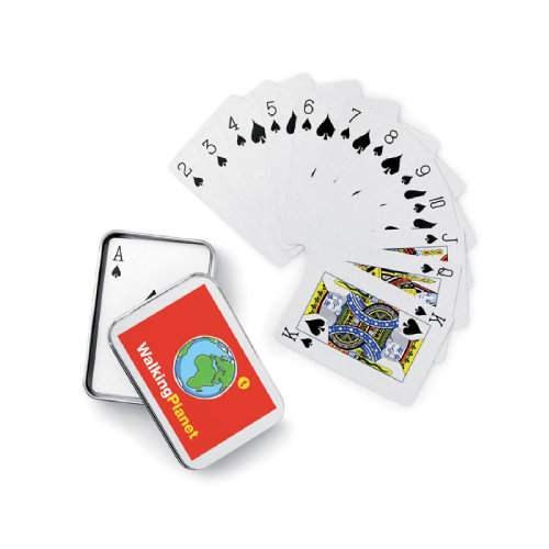 Игральные карты в коробочке (тускло-серебряный)