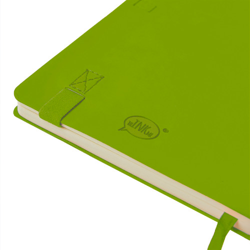 Бизнес-блокнот GRACY на резинке, формат А5, в линейку (зеленое яблоко)