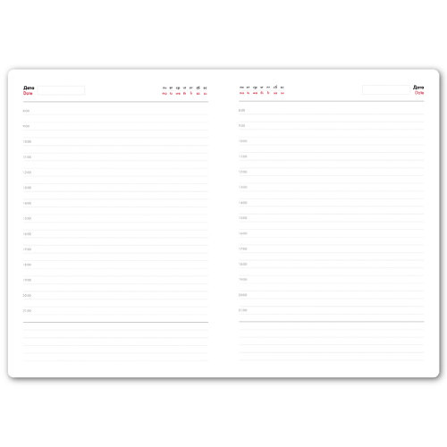 Ежедневник недатированный Campbell, формат А5,  в линейку (светло-серый)