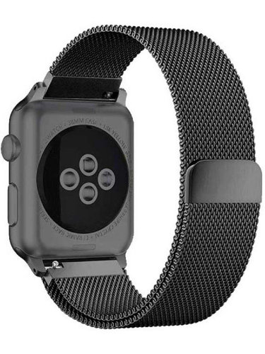 Металлический ремешок для часов Apple Watch 42-44mm Series 1-7, SE Миланская петля Milanese loop