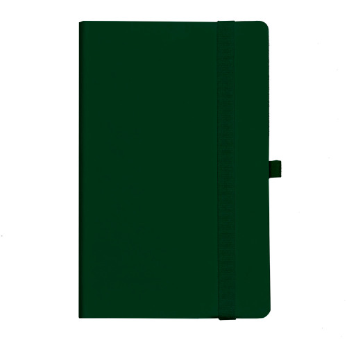 Бизнес-блокнот GRACY на резинке, формат А5, в линейку (зеленый)