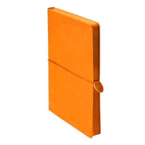 Ежедневник недатированный Fusion, А5, оранжевый, кремовый блок, оранжевый срез (оранжевый)