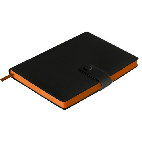Ежедневник недатированный STELLAR, формат А5 (черный, оранжевый)