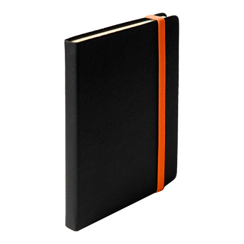 Ежедневник недатированный Ray, формат А5, в клетку (черный, оранжевый)