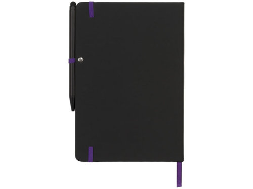 Блокнот Noir Edge среднего размера, черный/пурпурный