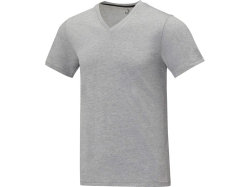 Somoto Мужская футболка с коротким рукавом и V-образным вырезом , серый яркий