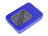 Металлическая коробочка G04 синего цвета с прозрачным окошком