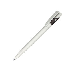Ручка шариковая KIKI EcoLine SAFE TOUCH, пластик (белый, черный)