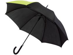 Зонт-трость Lucy 23 полуавтомат, черный/неоново-зеленый