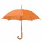 Зонт-трость механический, деревянная ручка (оранжевый)