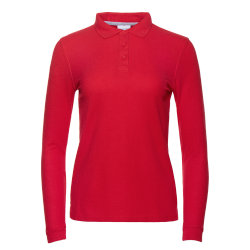 Рубашка поло женская STAN длинный рукав хлопок/полиэстер 185, 04SW, красный