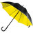Зонт-трость Downtown, черный с желтым