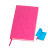 Бизнес-блокнот "Funky" с цветным  форзацем, заказная программа (розовый, голубой)