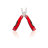 Мультитул BLAUDEN, нержавеющая сталь, пластиковая ручка, 12 функций, красный (красный)