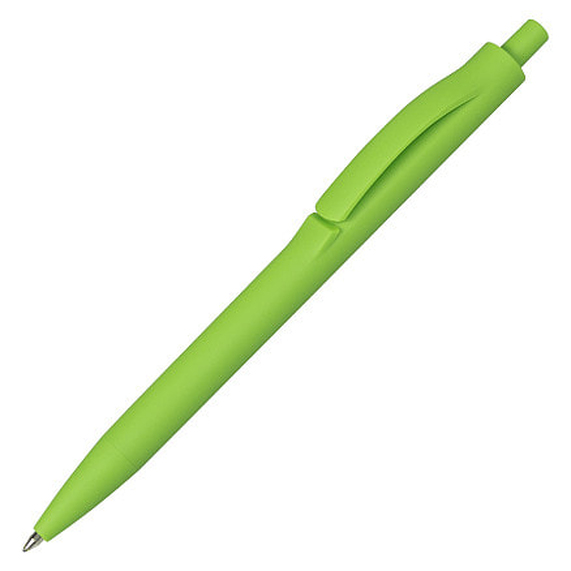 [Ручка шариковая IGLA SOFT, пластиковая, софт-тач, салатовая]