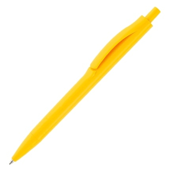 [Ручка шариковая IGLA SOFT, пластиковая, софт-тач, желтая]