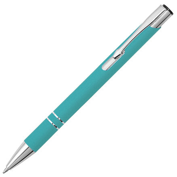 [Ручка шариковая Legend Soft Touch, бирюзовая 7709]