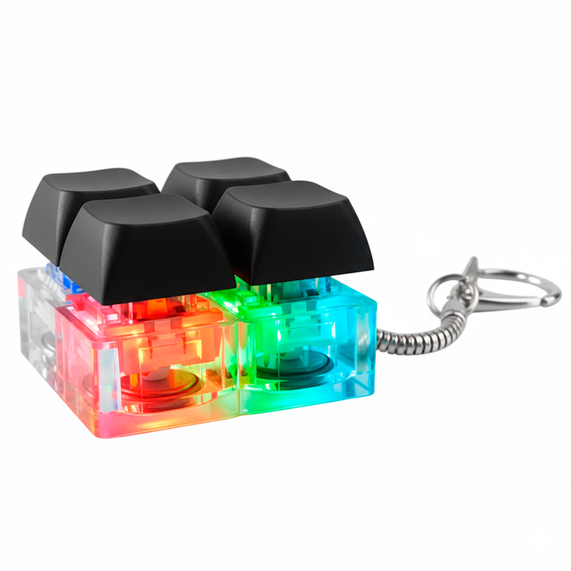 [Брелок Press Anti Stress с LED подсветкой (фонарик), черный]
