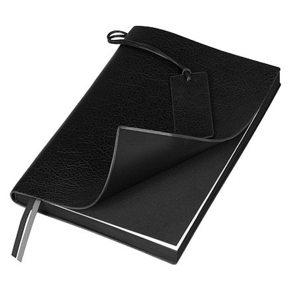 [Ежедневник Flexy Foggia Leatherette B5, черный, недатированный, в гибкой обложке в подарочной коробке]