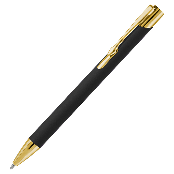 [Ручка шариковая, Legend Soft Touch Mirror Gold Requis, черная/золотистая]
