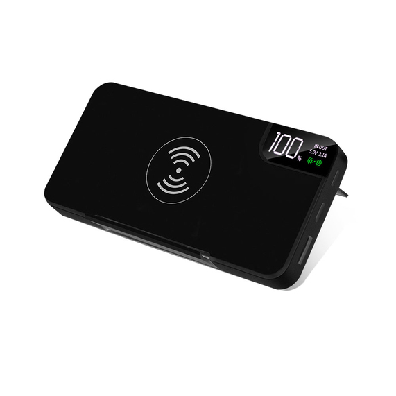 [Внешний аккумулятор gPro QI, с беспроводной зарядкой 10000 mAh, черный]