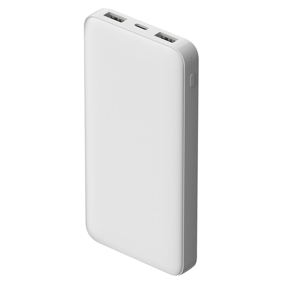 [Внешний аккумулятор Polus, 10000 Mah, софт-тач покрытие, белый]