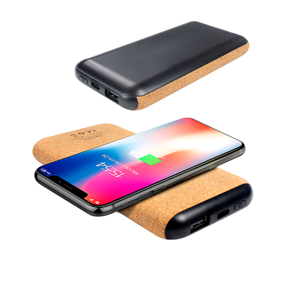 [Внешний аккумулятор Suntory с беспроводной зарядкой, 10000 mAh, черный]