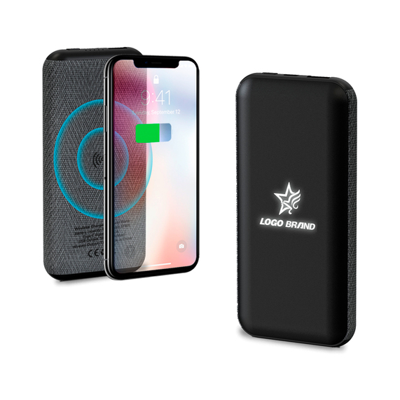 [Внешний аккумулятор Stormoway, 10000 mAh с беспроводной зарядкой, черный]