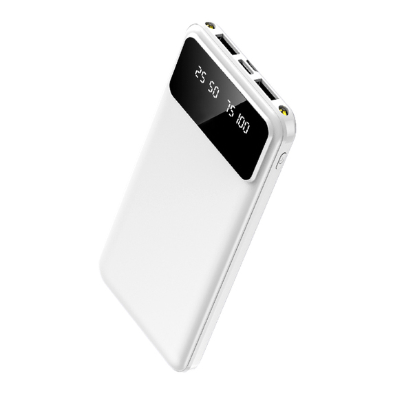 [Внешний аккумулятор Dorado 10 000 mAh с фонариком, белый]