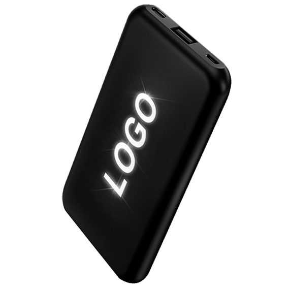 [Внешний аккумулятор Kugo, 10000 mAh с подсветкой гравировки, черный]