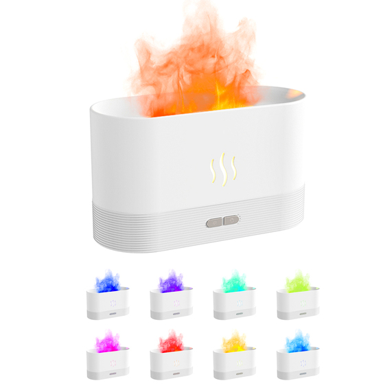 [Светодиодный USB увлажнитель-ароматизатор Flame RGB, белый]