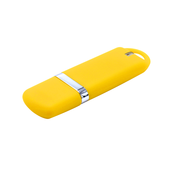 [Флешка Shape с покрытием Софт Тач 16 GB, желтая]