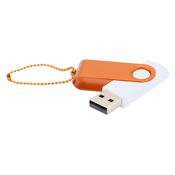 [Флешка Designer To Go 2.0 USB 16Gb, белый/оранжевый]