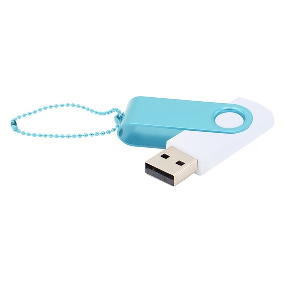 [Флешка Designer To Go 2.0 USB 16Gb, белый/бирюзовый]