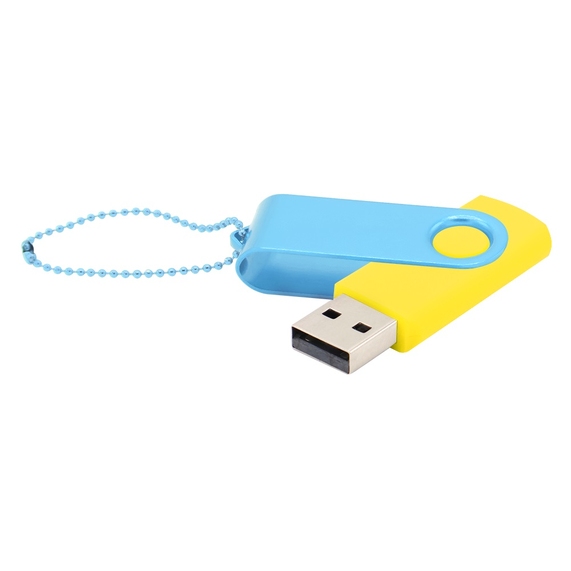 [Флешка Designer To Go 2.0 USB 16Gb, желтый/голубой]