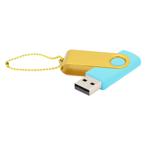 [Флешка Designer To Go 2.0 USB 16Gb, бирюзовый/желтый]