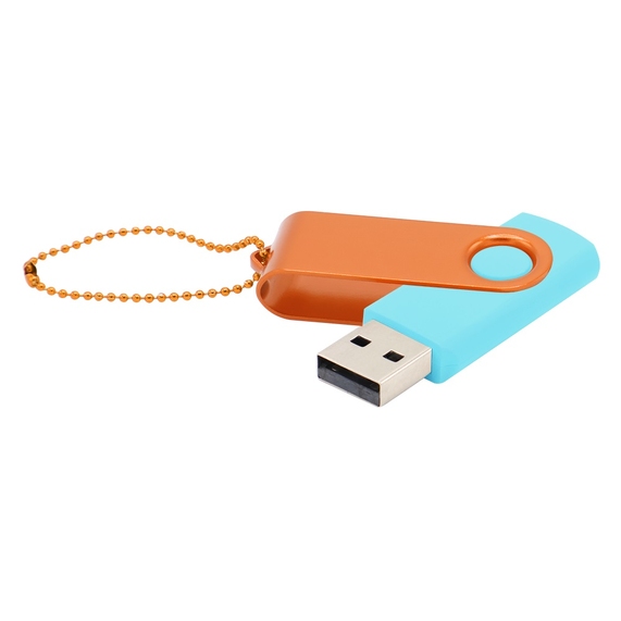 [Флешка Designer To Go 2.0 USB 16Gb, бирюзовый/оранжевый]