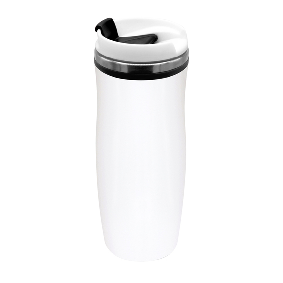 [Термокружка Latte, бело-черный]