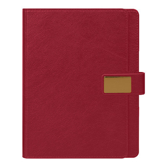 [Ежедневник в суперобложке Alfa Mocco Business Edition B5, полутвердый, бордовый с золотом]