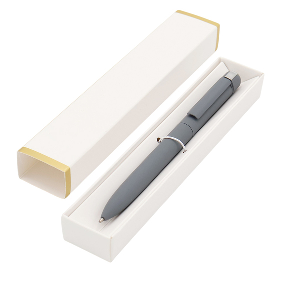[Ручка Espada в коробке Cradle белой с позолотой, серый]
