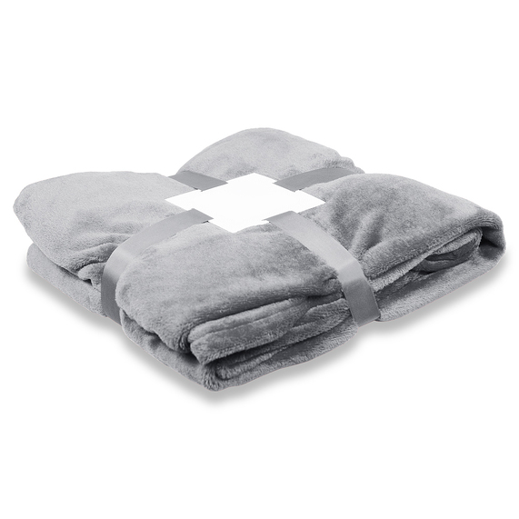 [Плед флисовый SUPER SOFT COMFORT TRAVEL, серый]